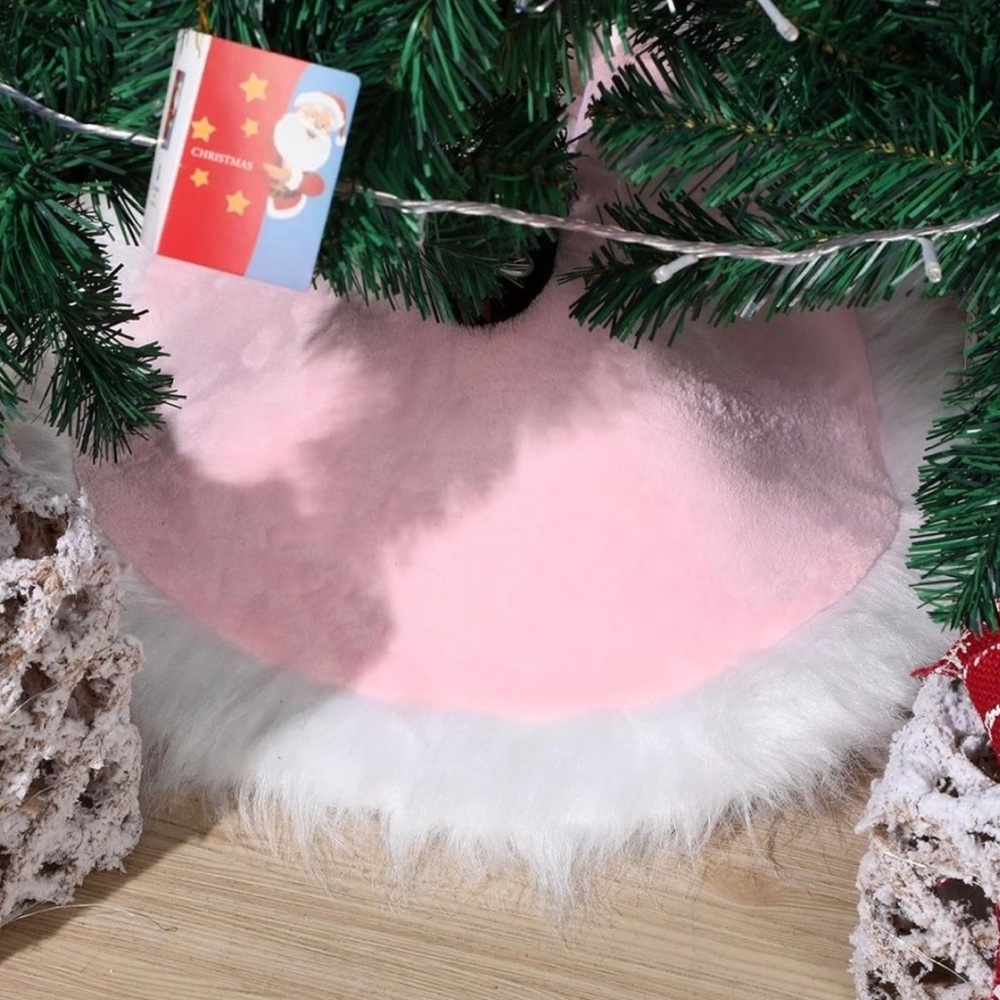 47.2 Inch Christmas Faux Fur Tree Skirt Plush